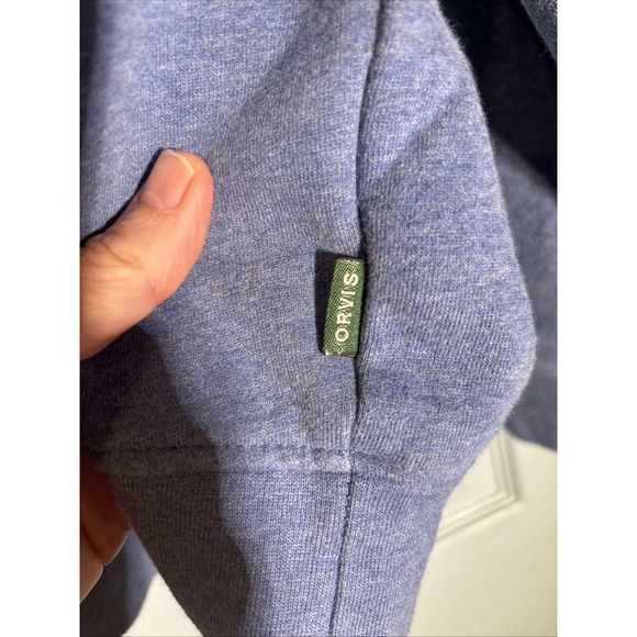 Orvis Signature Collection Fleece 1/4 Zip Pullover Sweater Mens Size L Blue - Picture 5 of 10